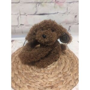 FAO Schwarz 9" Hugging Puppy Brown Plush Stuffed Animal NWT 2024